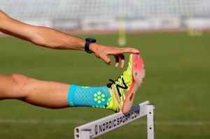 Спортни Компресивни чорапи - Тюркоаз-Жълт