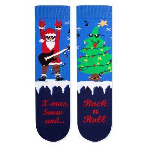 Arty Socks Коледни чорапи с Дядо Коледа Рокаджия - Син