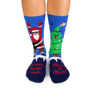 Arty Socks Коледни чорапи с Дядо Коледа Рокаджия - Син