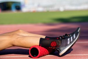 Спортни Компресивни чорапи - Антрацит-Червен