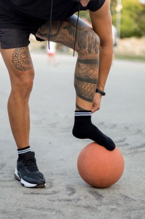 Памучни чорапи Active Day с Рингели - Черен – мъжки