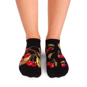 Arty Socks къси чорапи с Череши - Черен