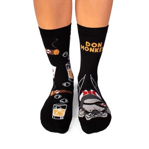 Arty Socks чорапи с Дон Маймуне - Черен