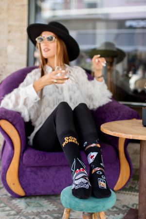 Arty Socks чорапи с Дон Маймуне - Черен