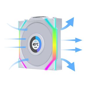 Lian Li UNI FAN SL Wireless LCD ARGB PWM Fan - 120 mm White