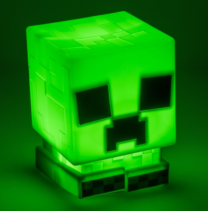 Лампа Paladone: Minecraft - Creeper SquishyGlo Silicone Light Rechargeable, PP14710MCF