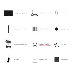 Графичен дисплей таблет HUION Kamvas 24 Plus GS2402, Тъмно сив