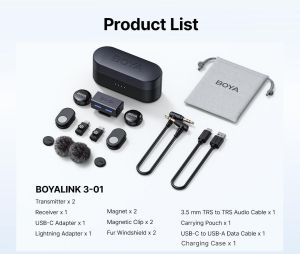 AI-Powered Button-Sized Wireless Microphone BOYALINK 3-01