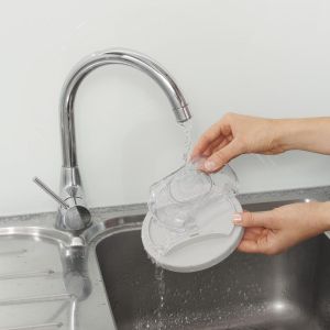 Комплект кутия за храна с прибори Xavax To Go, 1100 мл, пастелно синьо