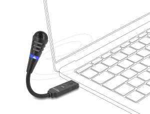 Микрофон с гъвкаво рамо Delock 66499 - USB и Mute бутон