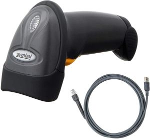 Symbol LS2208 Barcode Scanner With Cable and Stand