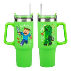 Чаша Paladone: Minecraft - Green 900ml Multiway Travel Cup Stra, PP14600MCF