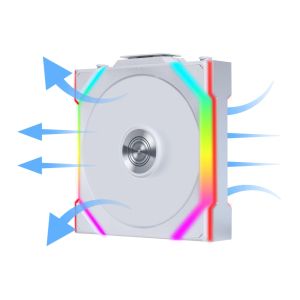 Вентилатори 3бр Lian Li UNI FAN SL Wireless ARGB PWM Reverse Blade - 120 mm Бели + Контролер