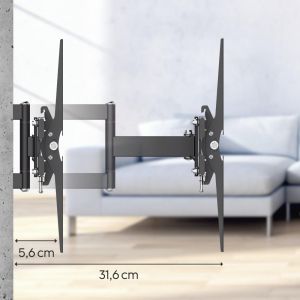 Hama TV Wall Bracket, Swivel, Tilt, Pull-out, 122 cm (48"), 220822 