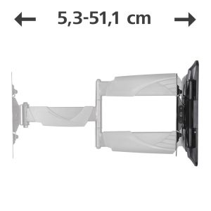Hama TV Wall Bracket, Swivel, Tilt, Pull-out, 122 cm (48"), 220827