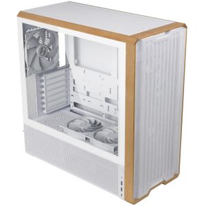 Кутия Lian-Li LANCOOL 217 Mid-Tower, Tempered Glass, Wood-White