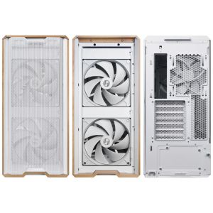 Кутия Lian-Li LANCOOL 217 Mid-Tower, Tempered Glass, Wood-White