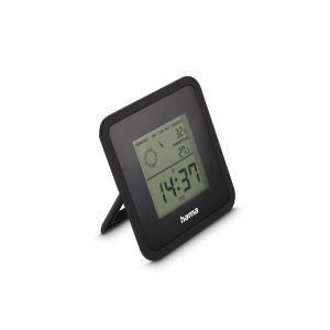 Hama "Borneo" Thermometer and Hygrometer, Digital, For Indoors, black