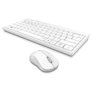 Wireless Keyboard Set RAPOO 8000M, White