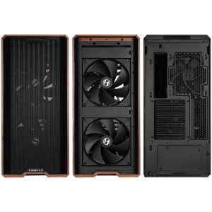 Кутия Lian-Li LANCOOL 217 Mid-Tower, Tempered Glass, Wood-Black