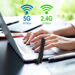 Wireless Adapter EDIMAX EW-7822UAD, USB, Realtek, 2.4Ghz/5GHz, AC1200, external antenna