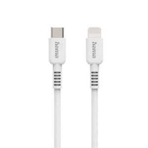 Кабел за зареждане HAMA "Eco", USB-C - Lightning, 1 м, 187284