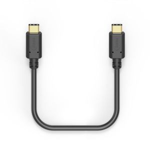 Кабел HAMA USB-C мъжко– USB-C мъжко, 1.5м,480Mb/s, позл.конектори, черен