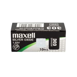 Бутонна батерия сребърна MAXELL SR44 SW/357/   1.55V