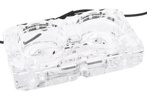 Адаптер приставка с вътрешна и външна резба Alphacool Eisdecke D5 Dual Acrylic Attachment 3x 1/4"