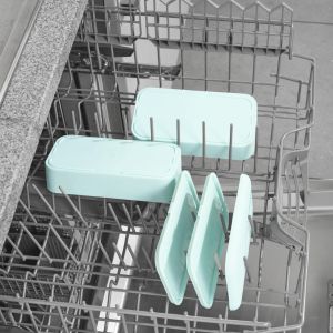 Кутия за храна Xavax Bento Box, 2 x 500ml, Пастелно синьо