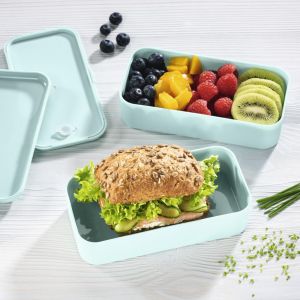 Кутия за храна Xavax Bento Box, 2 x 500ml, Пастелно синьо