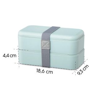 Кутия за храна Xavax Bento Box, 2 x 500ml, Пастелно синьо