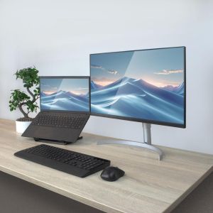 ACT AC8145 Folding Laptop Stand, 5 Positions, Black