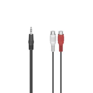 HAMA Аудио адаптер, 2 x RCA женско - 3.5 mm жак мъжко, стерео