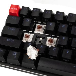 Gaming Mechanical keyboard Glorious GMMK Black Compact - Gateron Brown Switches,  US-Layout