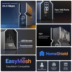 Безжичен рутер TP-Link Archer BE900 Quad-Band Wi-Fi 7