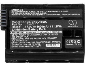 Батерия за апарат NIKON EN-EL15MX  Li-Ion 7V 1600mAh Cameron Sino