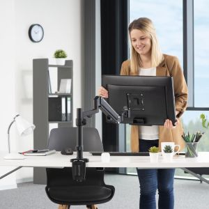 Стойка за монитор за бюро HAMA, Регулируема, 13"-35", 118496