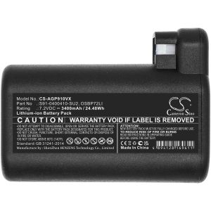 Camera Battery for Vacuum cleaner  ELECTROLUX 900257877, Osiris, RX8, RX9; AEG 900258195  LiIon 7,2V 3400mAh CAMERON SINO