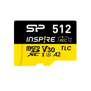 Карта памет Silicon Power Inspire 512GB, microSDXC, Class 10, SD Adapter
