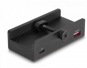 Външен USB Хъб, 3-порта, 5 Gbps, 2 x USB-A, 1 x USB-C, четец на карти с 2 слота