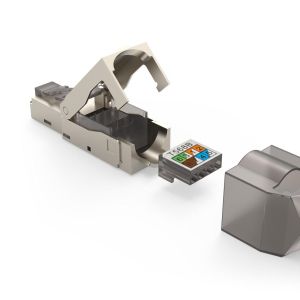 HAMA Комплект мрежови конектори, CAT 6a, 10 Gbit/s, екраниран, инсталиране без инструменти, 5 бр