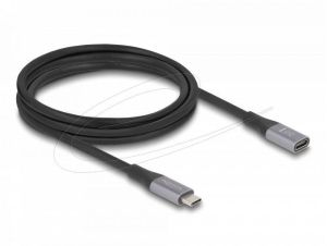 Delock Удължителен кабел USB-C, 40 Gbps, PD 240W, 2 м, сив