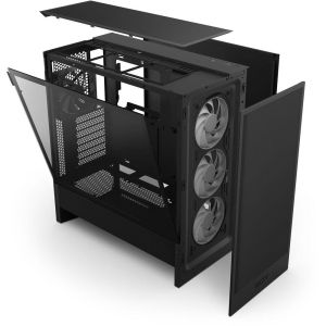 Case NZXT H5 Flow RGB 2024 Black, Mid-Tower