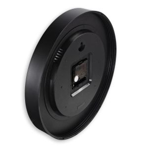 HAMA Стенен часовник “Santorini”, без тиктакане, Термо/хигрометър, &Oslash; 30см, черен