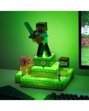 Лампа Paladone: Minecraft - Steve Diorama Light, PP9463MCF