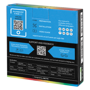 Fan ARCTIC P12 Black A-RGB 120mm