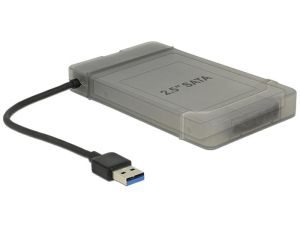 Конвертор Delock, USB 3.0 Type-A мъжко - SATA 6 Gb/s 22 pin, 2.5&Prime; защитен калъф