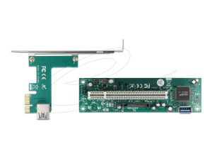 Delock Riser card PCI Express Card x 1 към 1 x PCI 32 Bit Slot с кабел 60 cm