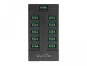 RGB хъб Delock, 10 портов ARGB LEDs, Черен